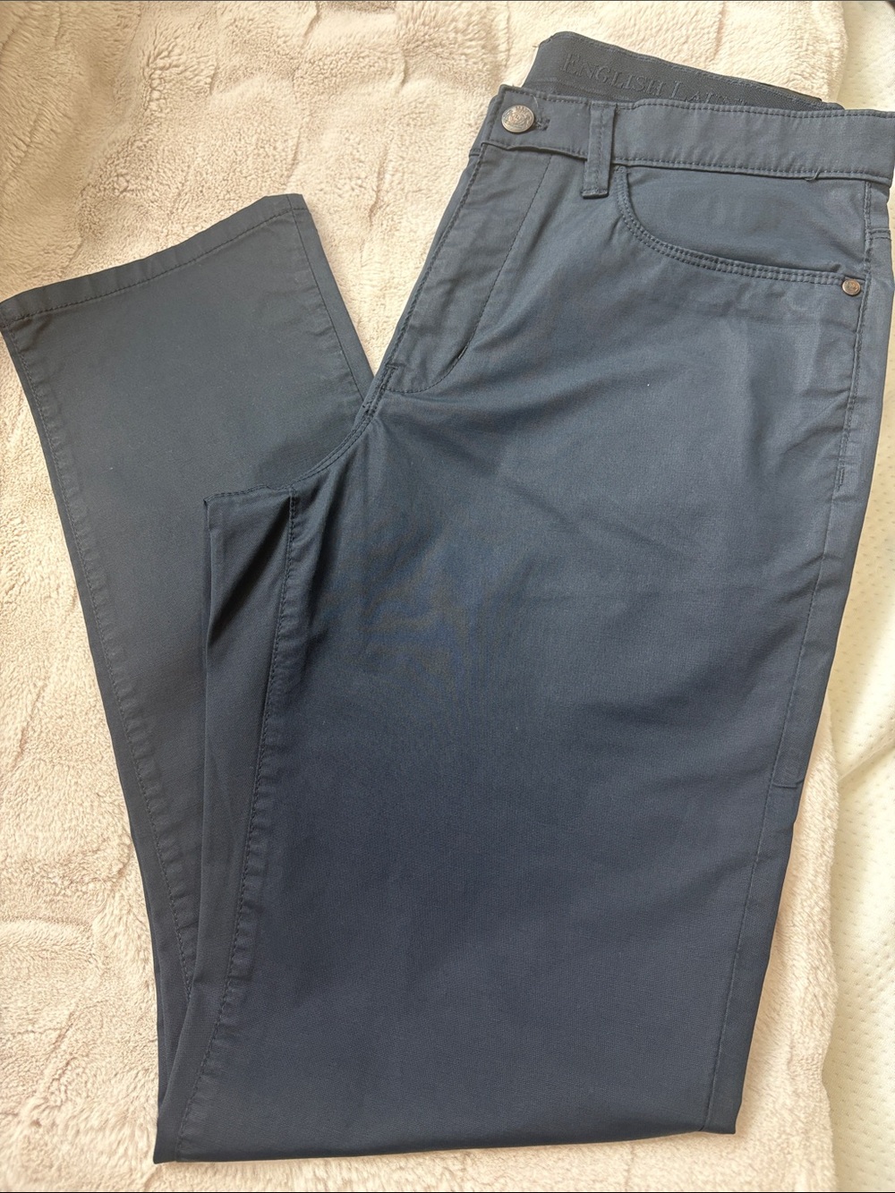 English Laundry Men's Slim Straight Jeans in Navy Blue